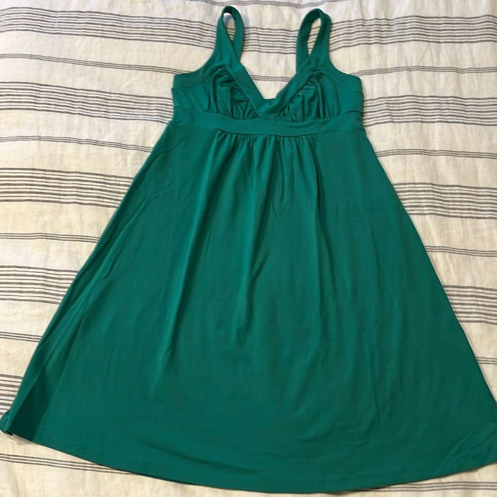 Susana Monaco Emerald Green Sleeveless Empire Waist Dress